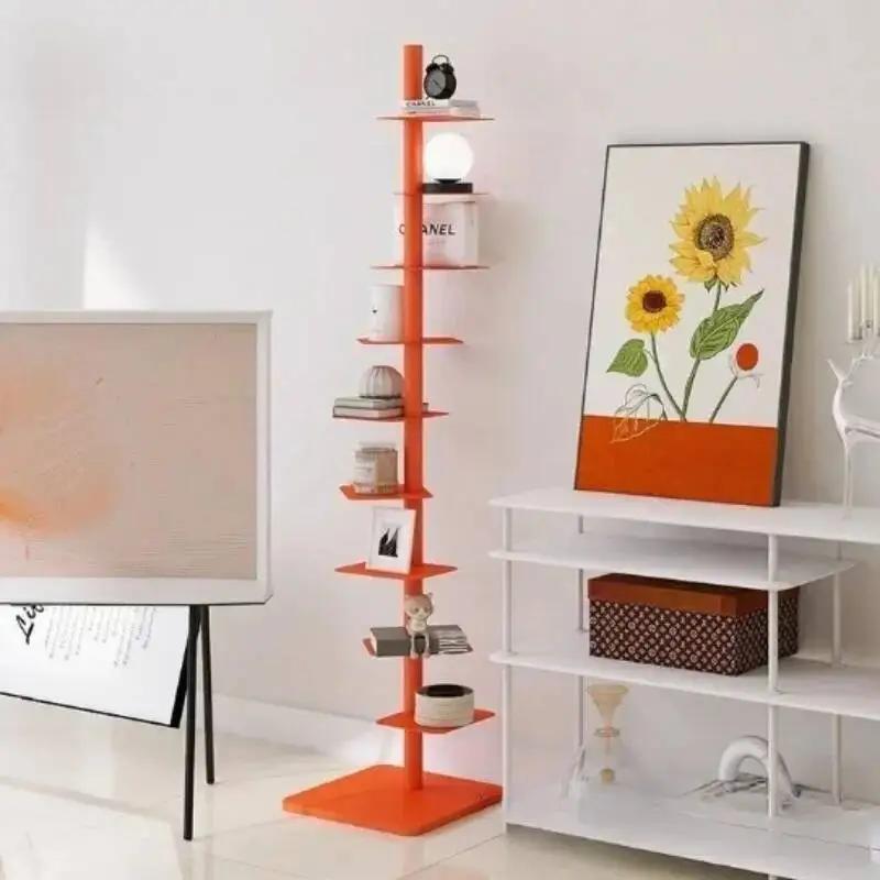 Bibliothèques créatives à 9 niveaux, bibliothèque rotative en spirale Invisible en fer, présentoir d