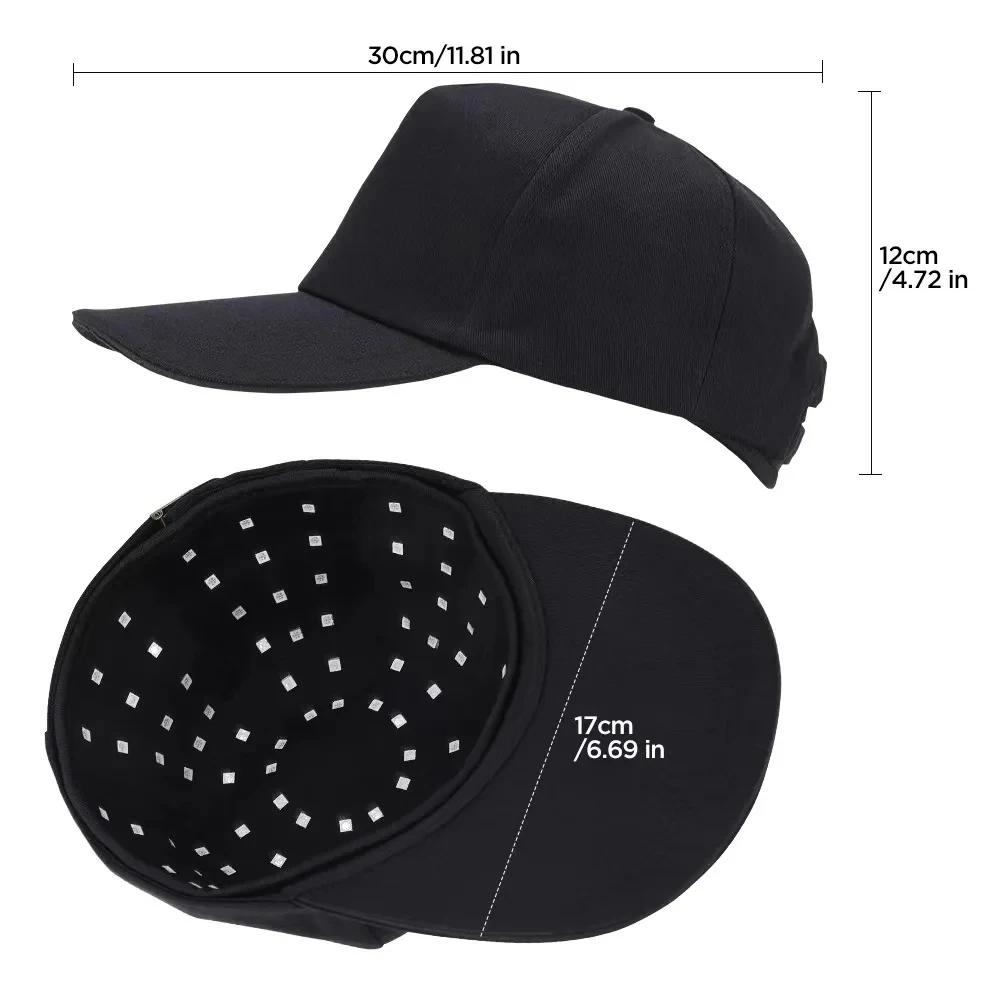 Casquette de thérapie de croissance des cheveux infrarouge à la lumière rouge, chapeau anti-perte de