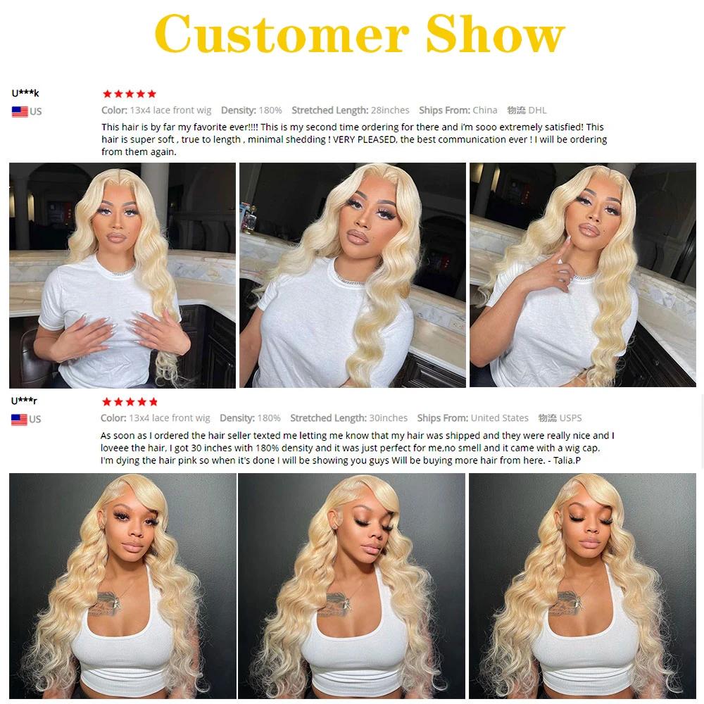 Perruque Lace Front Wig Body Wave Brésilienne Naturelle, Cheveux Humains, Blond 613, 13x4, 13x6, Tra