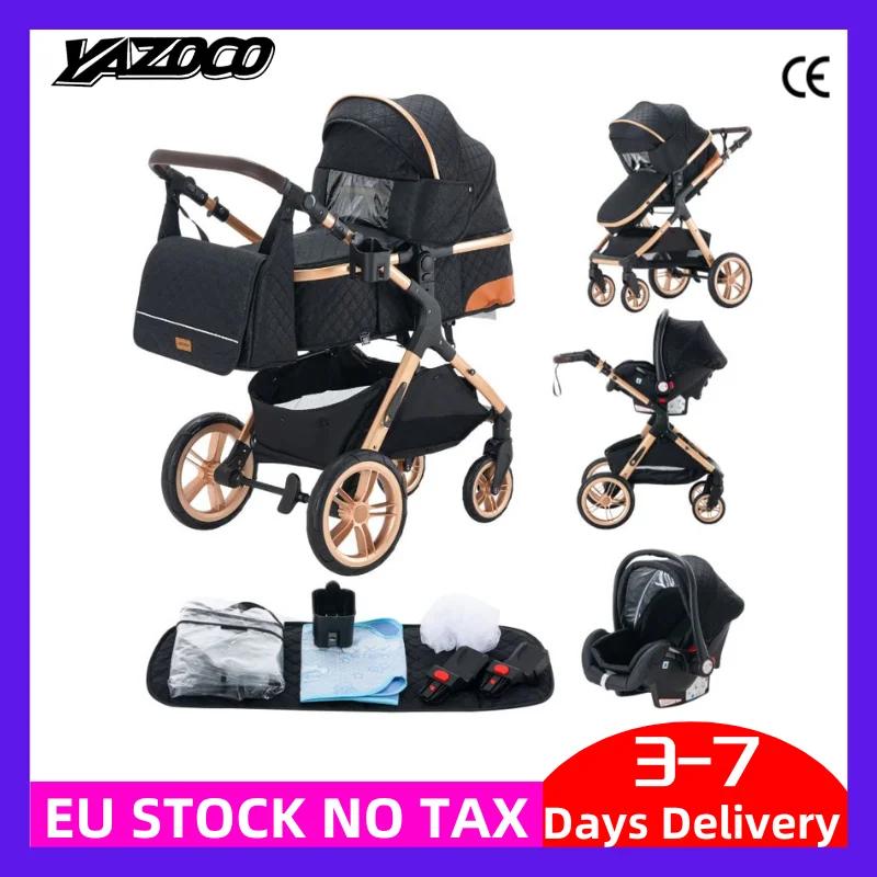Système de poussette 3 en 1 pour bébé, poussette légère pour nouveau-nés, tout-terrain, compacte, pl