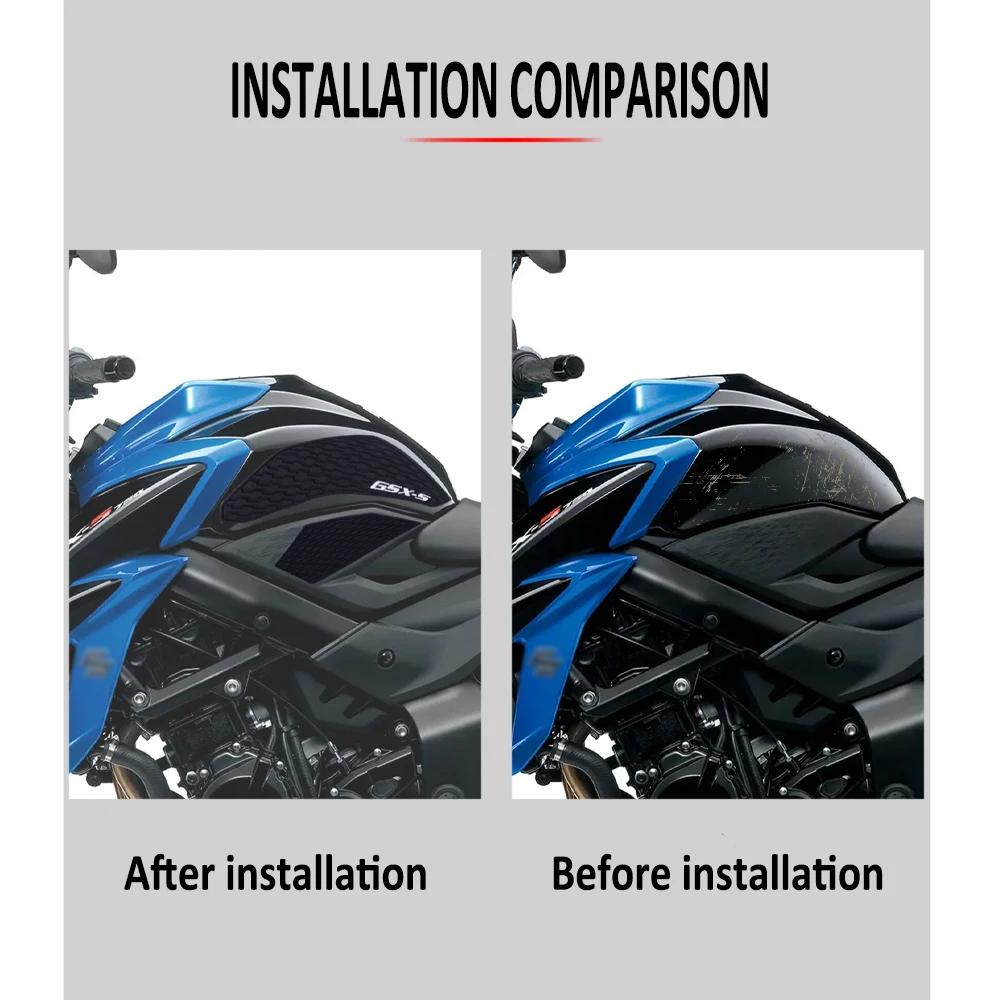 Moto gsx s750 Accessoires Côté Carburant précieux Coussinets Protecteur Autocollants Genou Grip Trac