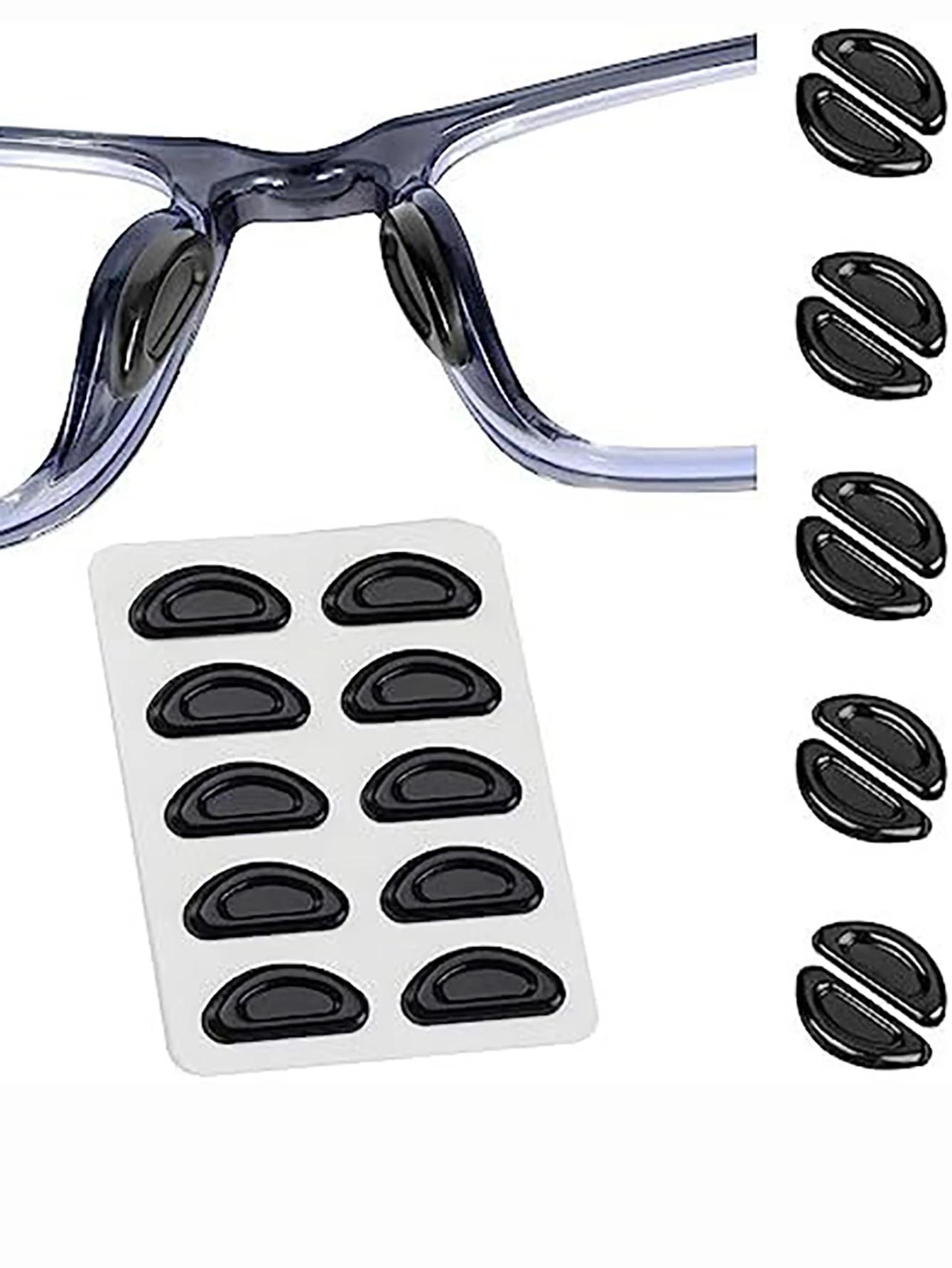 5 paires de plaquettes nasales antidérapantes pour lunettes, autocollants en Silicone souple, plaque
