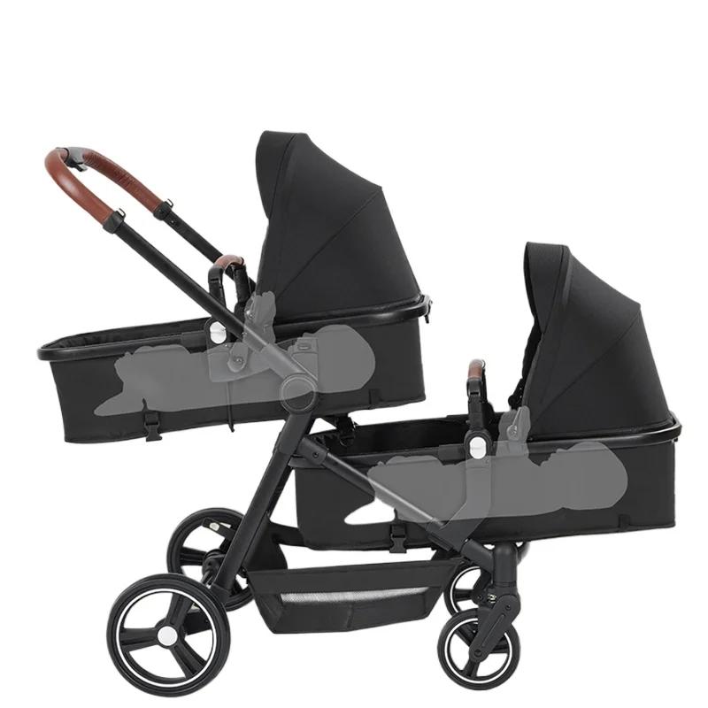 Nouvelle poussette Double légère pliable, Double siège, Portable, multifonctionnelle, peut être pris