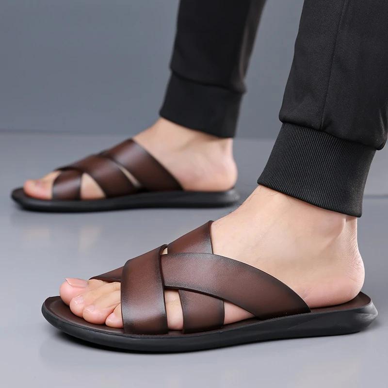 Chaussures d'été décontractées pour hommes, vente chaude, sandales élégantes pour hommes, demi-chaus