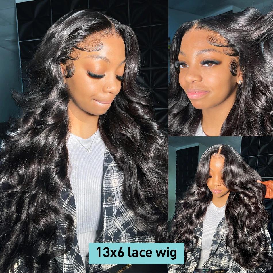 Perruque Lace Front Wig Body Wave Brésilienne Naturelle, Cheveux Humains, 13x6, 13x4, 4x4, Pre-Pluck