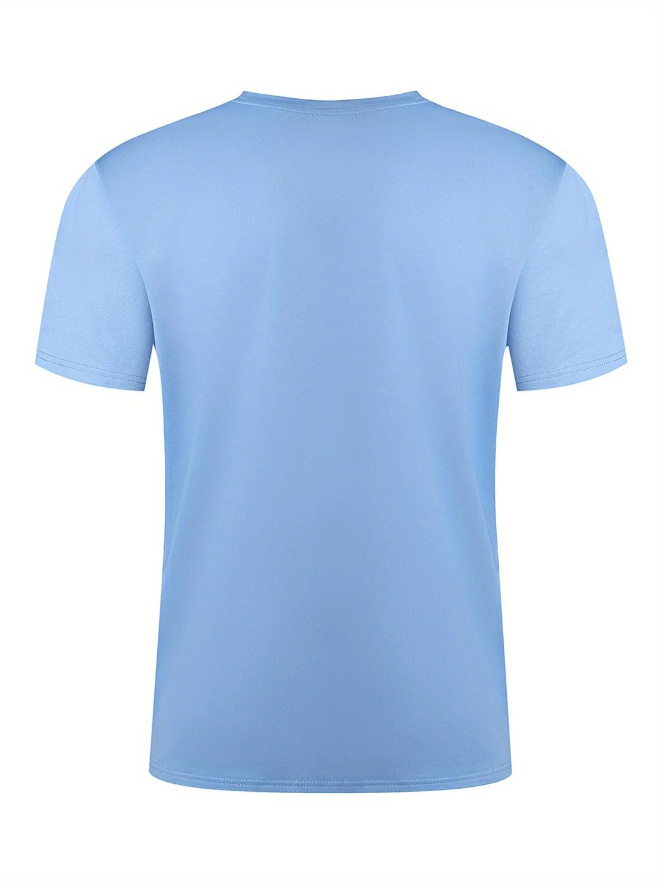 T-shirt à manches courtes et col rond pour hommes, 100% pur coton, coupe ample, décontracté, grande