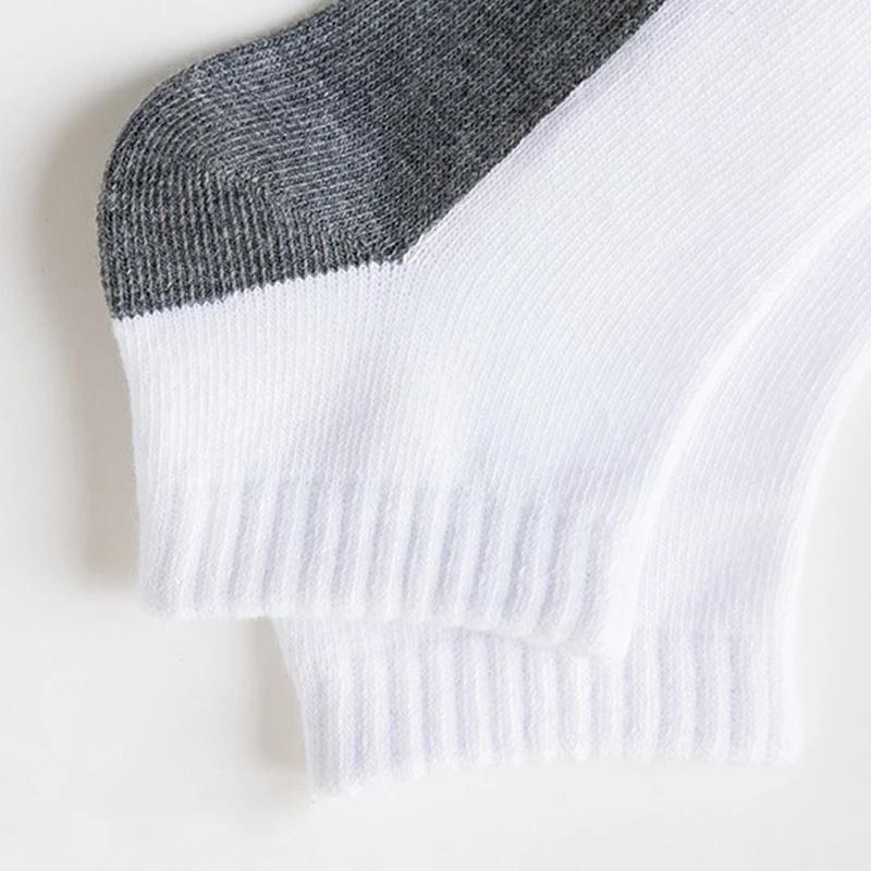 12 paires de chaussettes courtes basique pour enfants - design blanc et gris, respirantes - adaptées