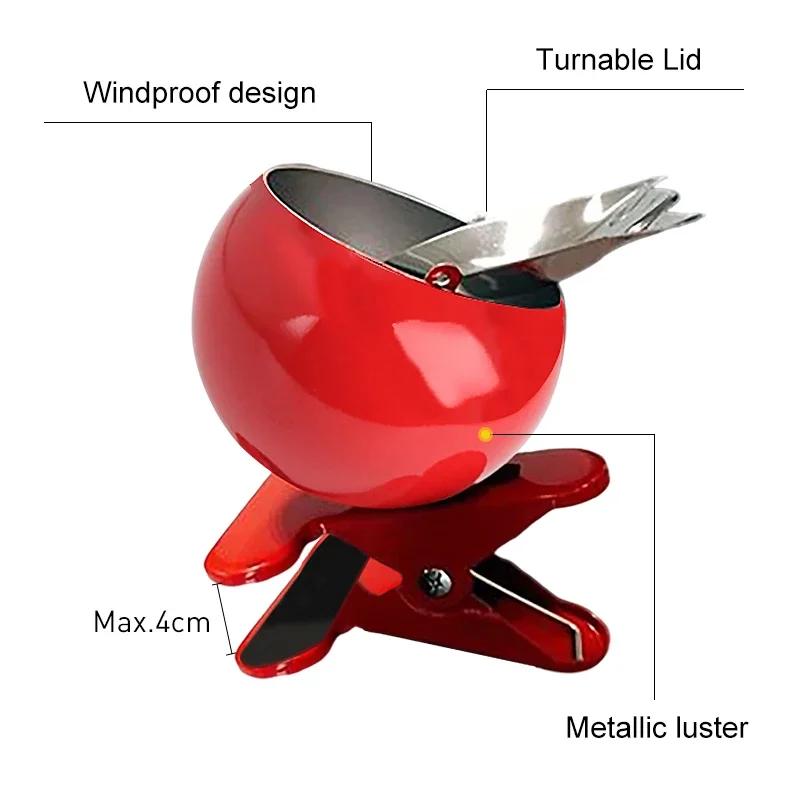 Cendrier en métal créatif avec clip, anti-chute, cendriers multifonctions pour salon, décorations an