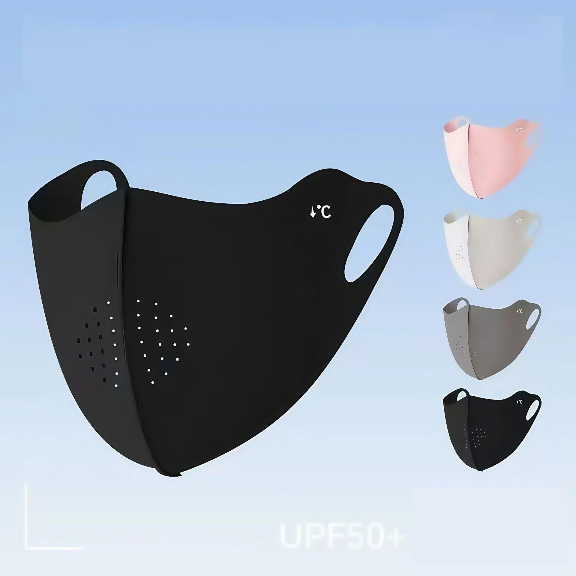 Masque d'été en soie glacée sans trace, respirant, pour hommes et femmes, sensation de glace, acide