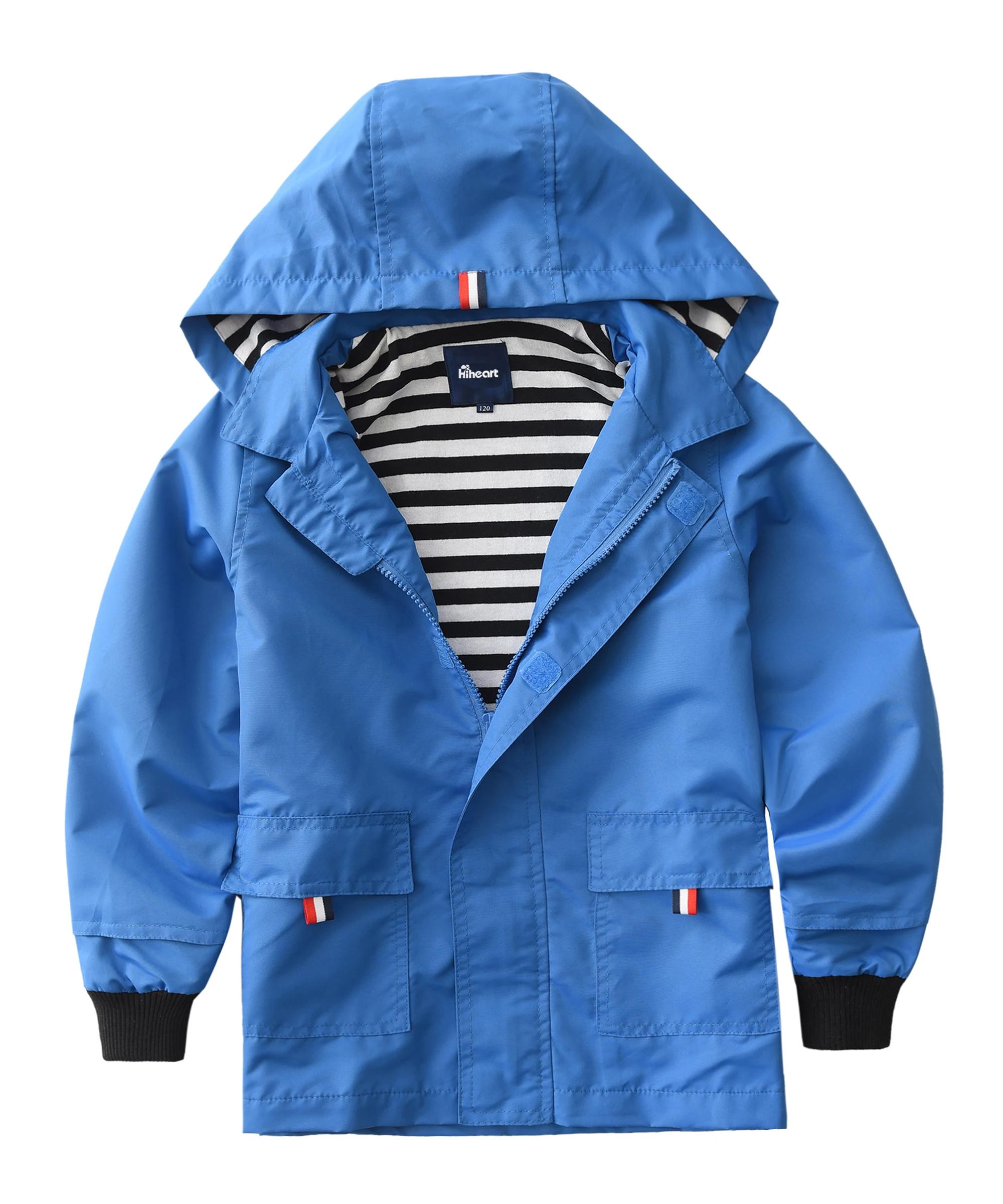 Vestes à capuche imperméables pour enfants, coupe-vent doublé de coton sportif, vestes d'extérieur p