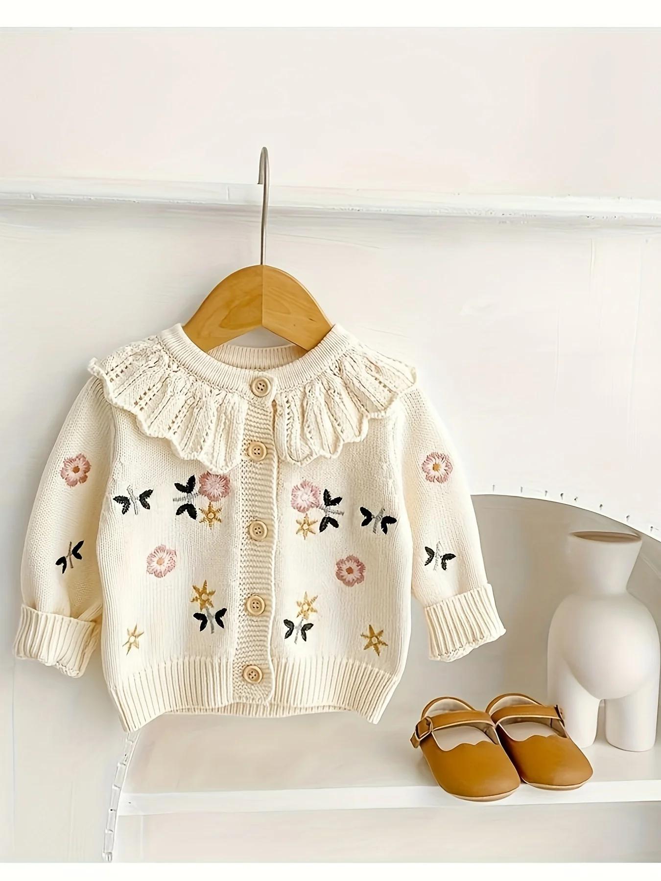 Cardigan tricoté pour bébé fille, haut chaud, Style bébé, automne et hiver