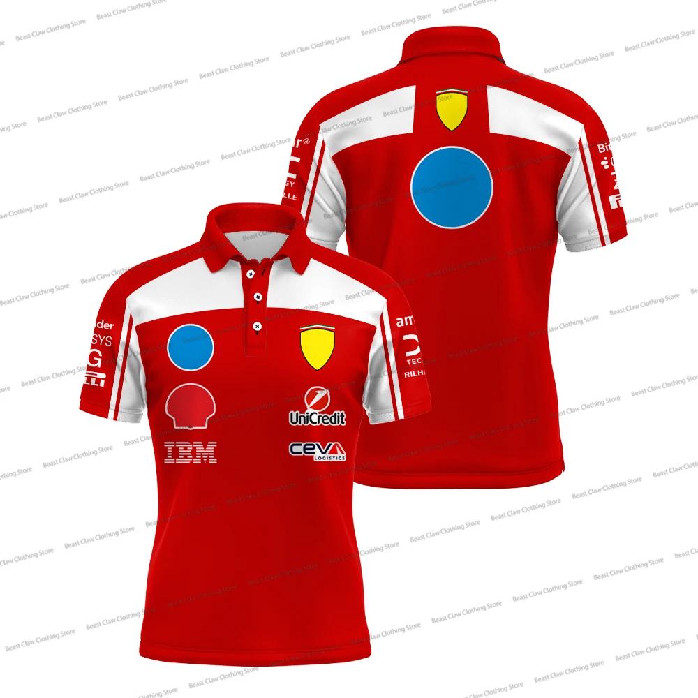 Polo de course Hamilton 44 pour homme Charles Leclerc 16, T-shirt respirant à séchage rapide, Polos