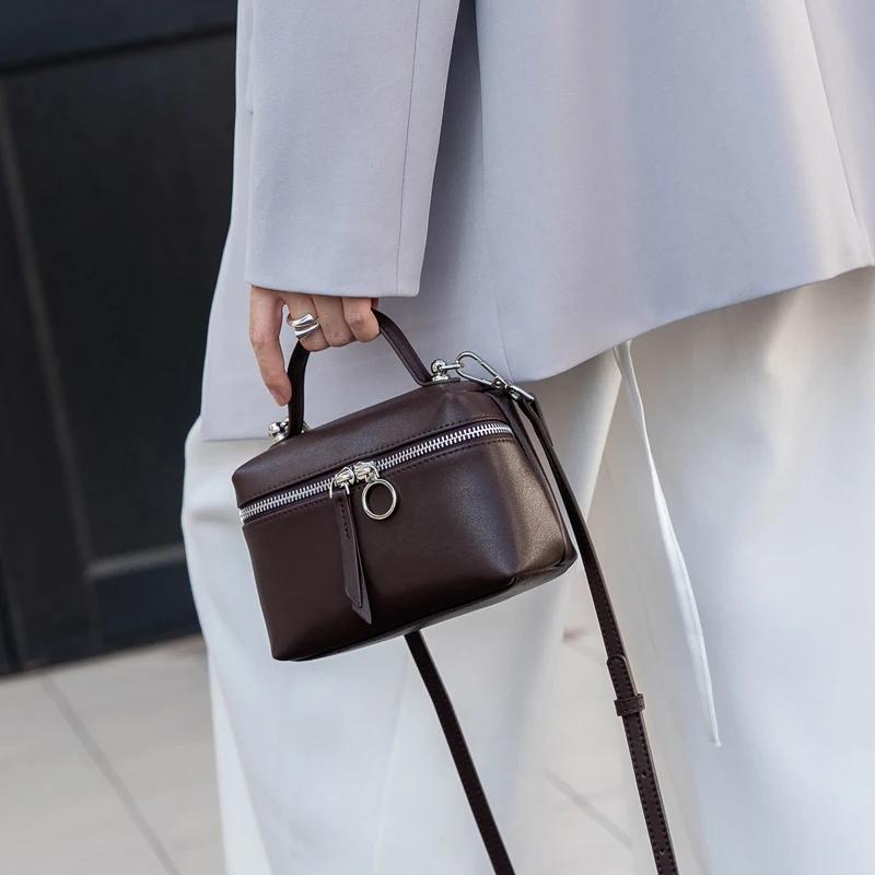 Nouveau sac mini tendance en cuir véritable 2026, sac seau de créateur pour femme, sac à main de lux
