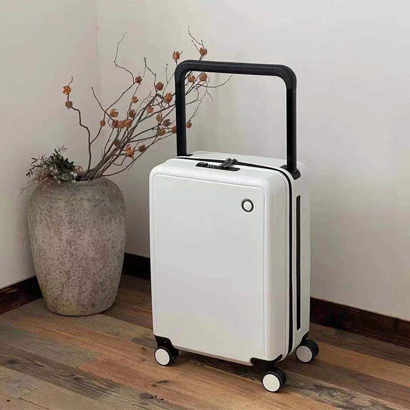 Valise de Voyage à Roulettes avec Fermeture Éclair, Bagage à Main, Trolley TSA, Mot de Passe, USB, 2