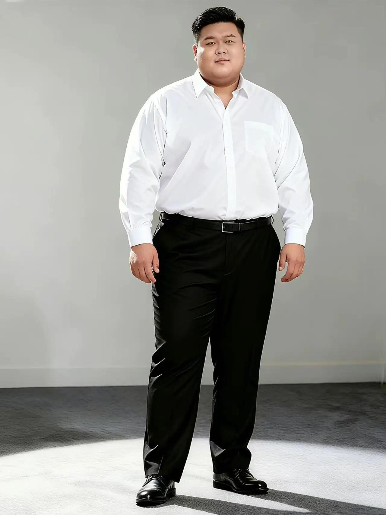 Chemises sociales pour hommes, grande taille 11XL 10XL, manches longues, chemise formelle de travail