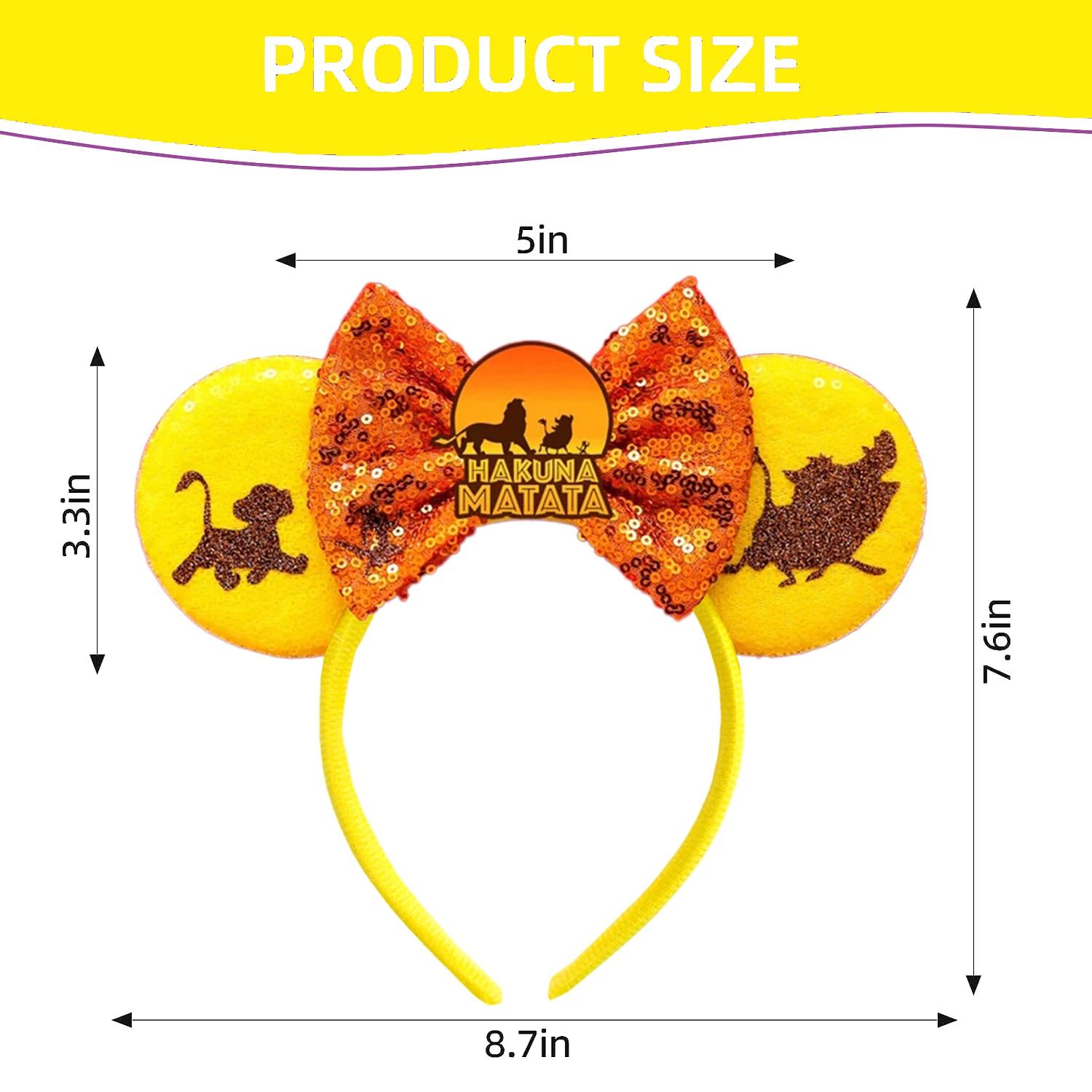 Bandeaux Mickey Mouse le roi Lion Mufasa Simba oreilles bandeaux pour filles enfant Pumba chapeaux f