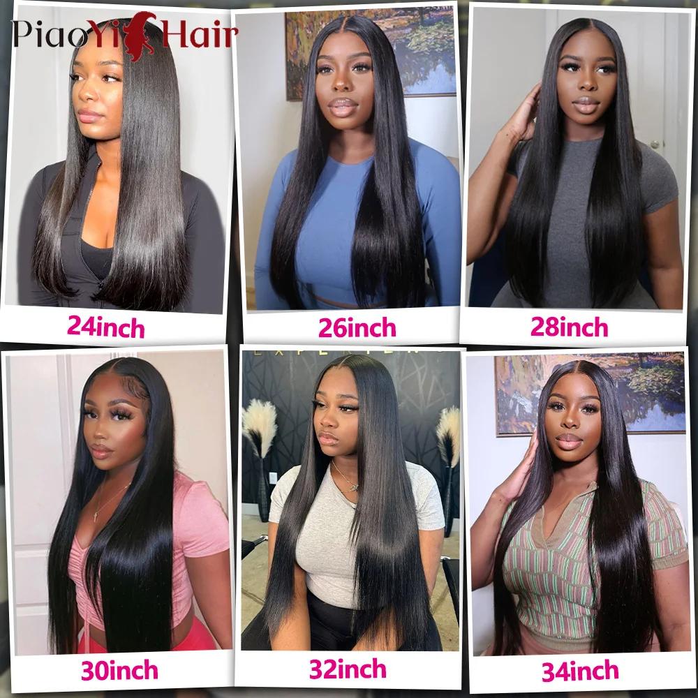 Mèches indiennes naturelles lisses, 26 28 30 pouces, cheveux bruts longs et épais, pour femmes, 40 3