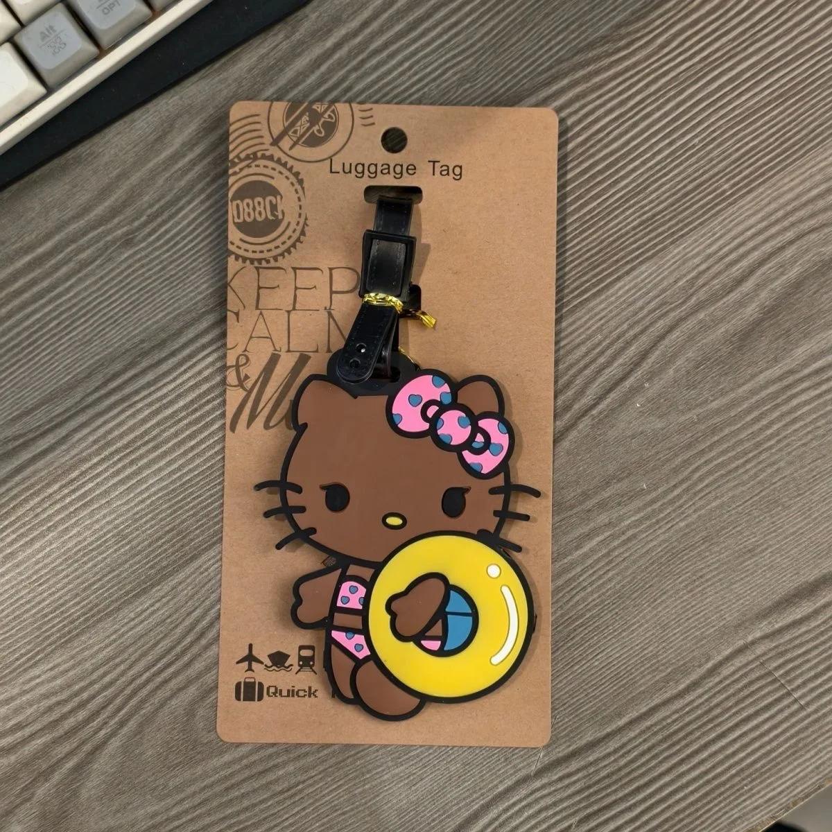 Sanrio Hello Kitty étiquette de bagage porte-adresse d'identification de valise étiquettes d'embarqu