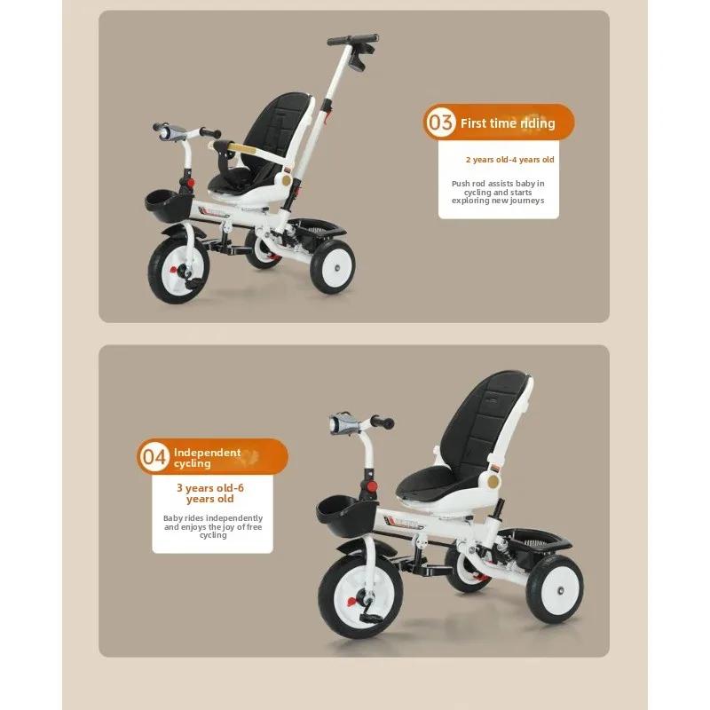 Tricycle pliable pour enfants, chariot assis et allongé, Anti-renversement, vélo pour bébé de 1 à 6