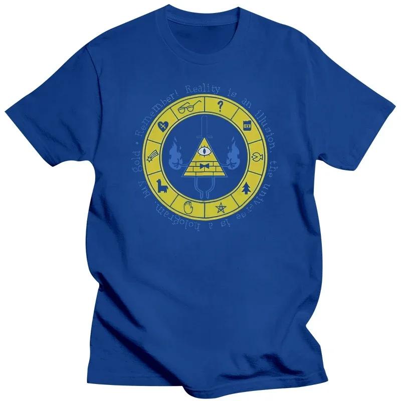 Neu Gravity Fall Bill Cipher Zodiac Wheel Logo T-Shirt S-3XL Cool Tee Shirt