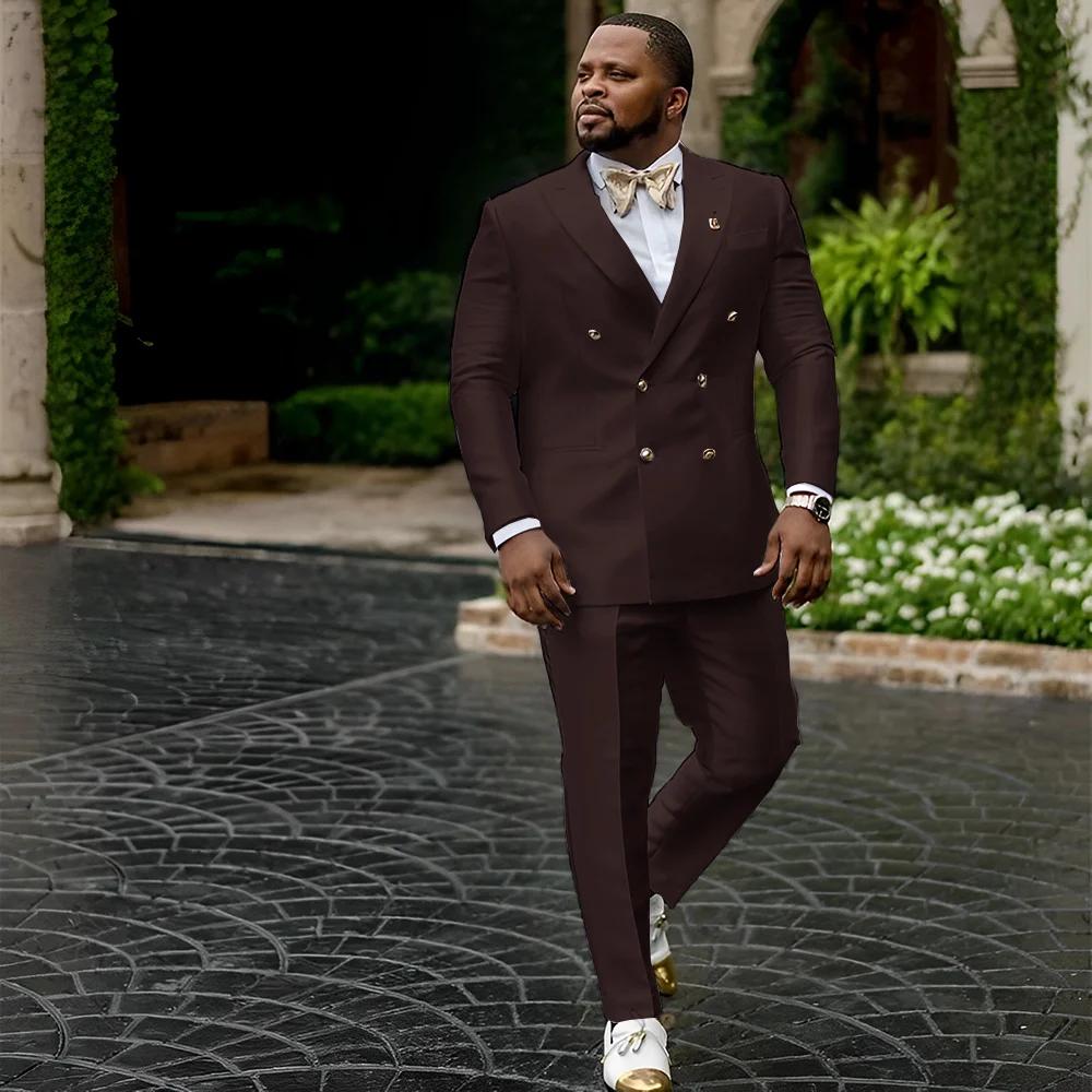 Blazer à col pointu imbibé de satin blanc 2 pièces pour hommes, veste à double boutonnage, smoking d