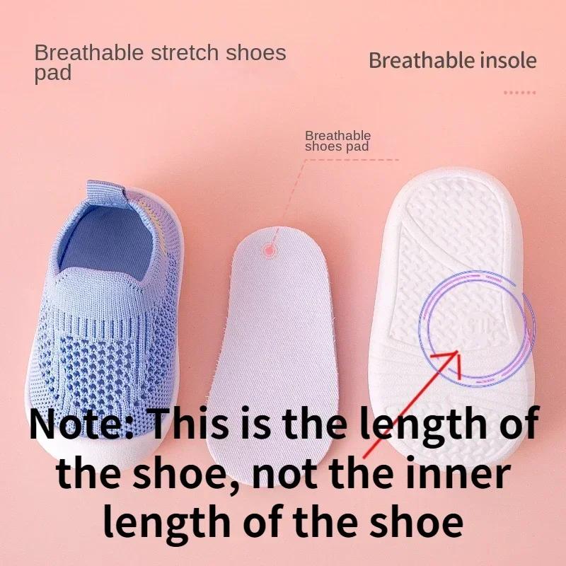 Printemps été enfant en bas âge chaussures respirant tricoté enfants baskets garçons sans lacet chau