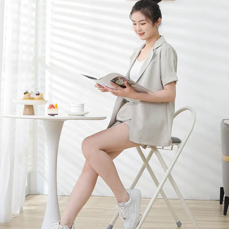 Repose-pieds haut de bar pliable, chaise de comptoir de café moderne, tabouret à dossier périphériqu