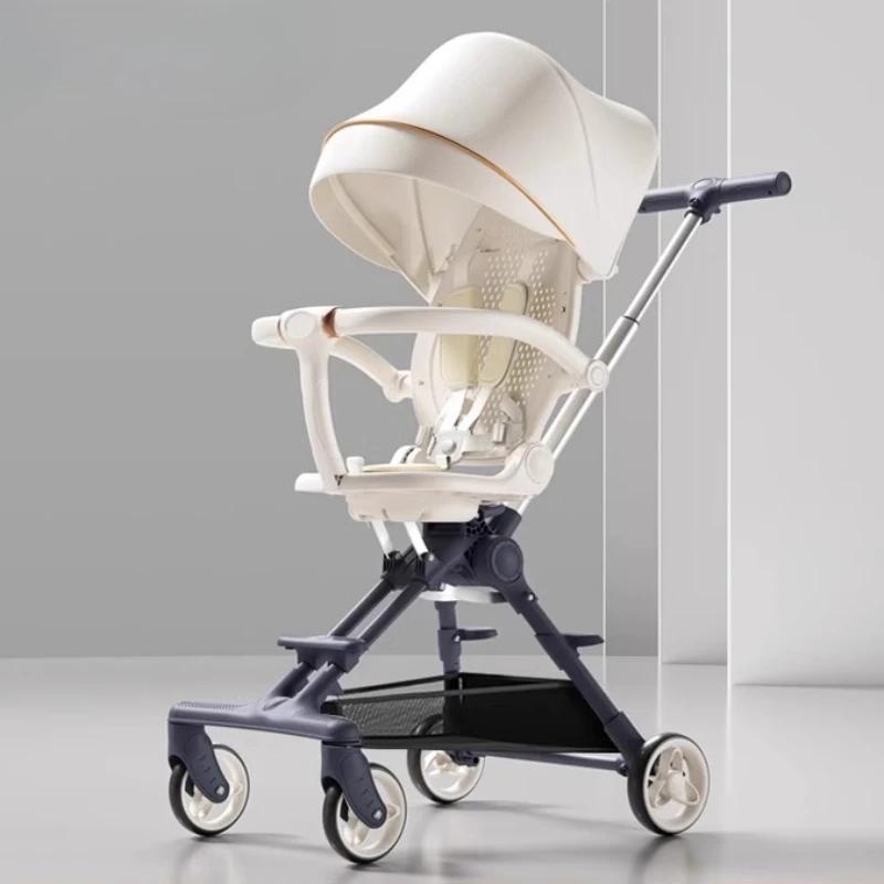  Poussette réversible ultralégère de 2,9 kg : 360 ° Pneus anti-roulis et anti-crevaison, protecti