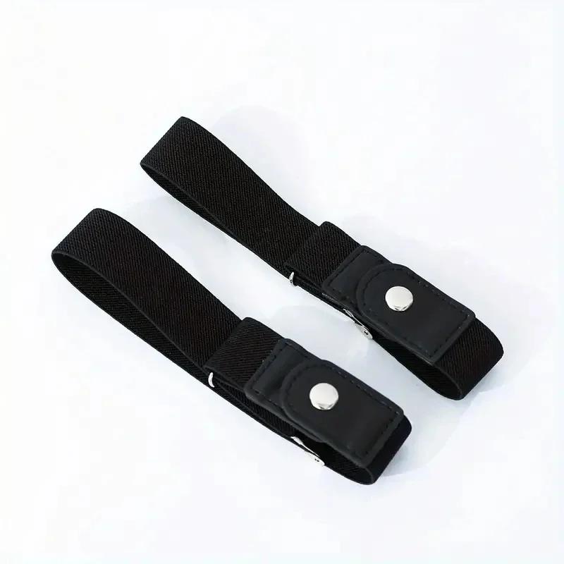 2 pièces/ensemble sans boucle ceinture élastique pour femmes hommes unisexe ceinture extensible pour