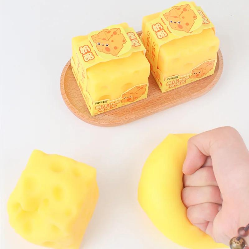 Squishy carré fromage presser jouets rebond lent pousser soulagement du Stress jouet sensoriel beurr