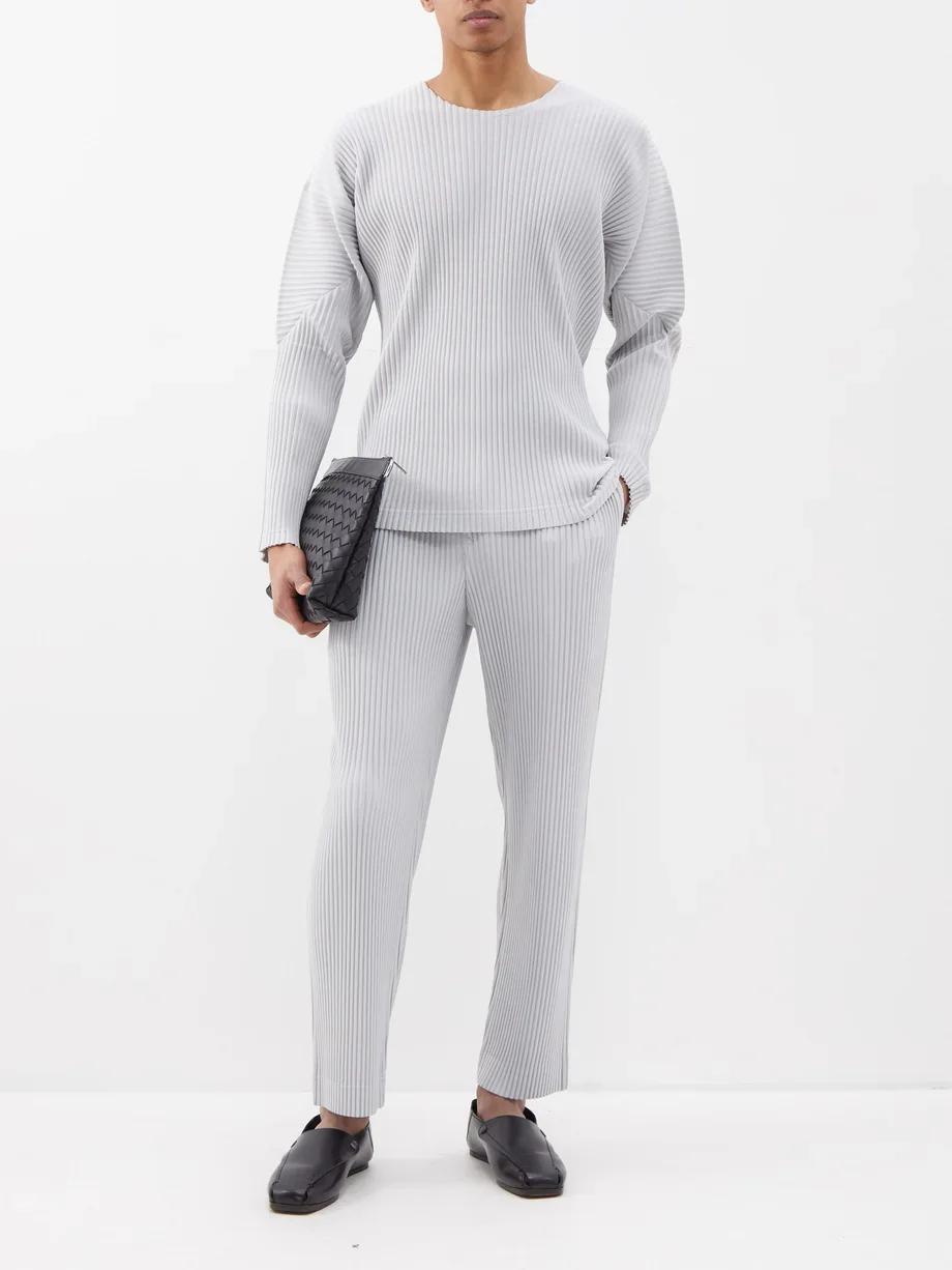 Miyake plissé hommes pantalon Baggy pantalon droit mode pantalons décontractés Style japonais Miyake