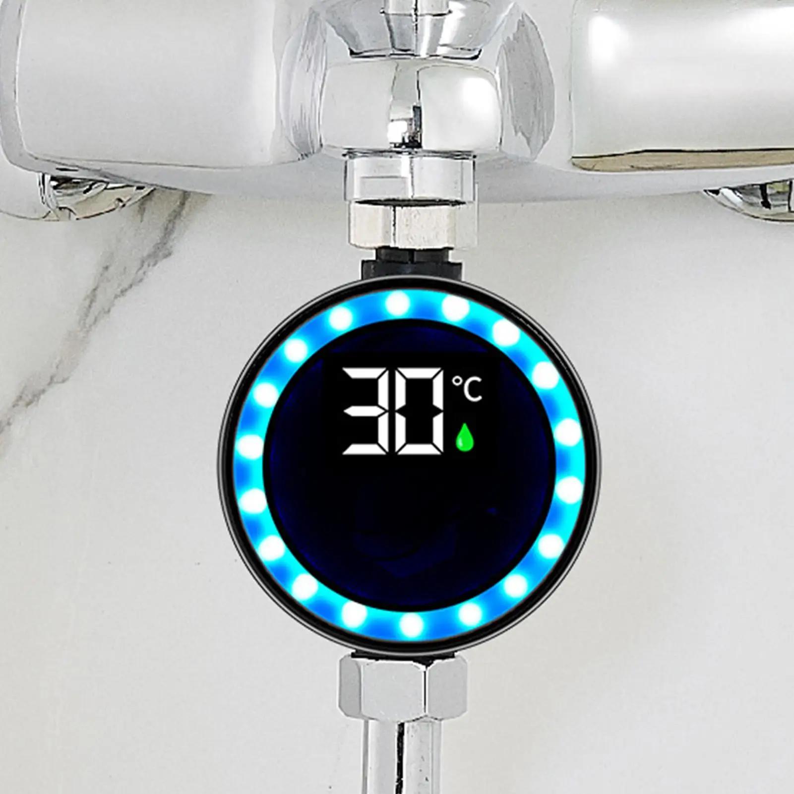 Thermomètre à eau de douche numérique, affichage LED, lecture rapide, compteur de température pour e