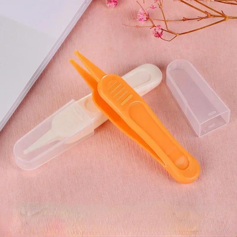 Pincettes de nettoyage pour bébé, pincettes en plastique, outil de nettoyage du nez, fournitures de