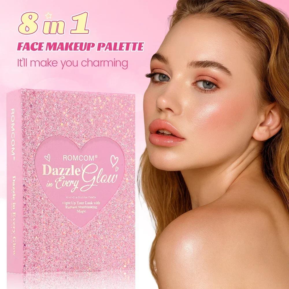 Livre magique de maquillage tout-en-un de 5 pages : kit complet avec fard à paupières multi-ombrage,