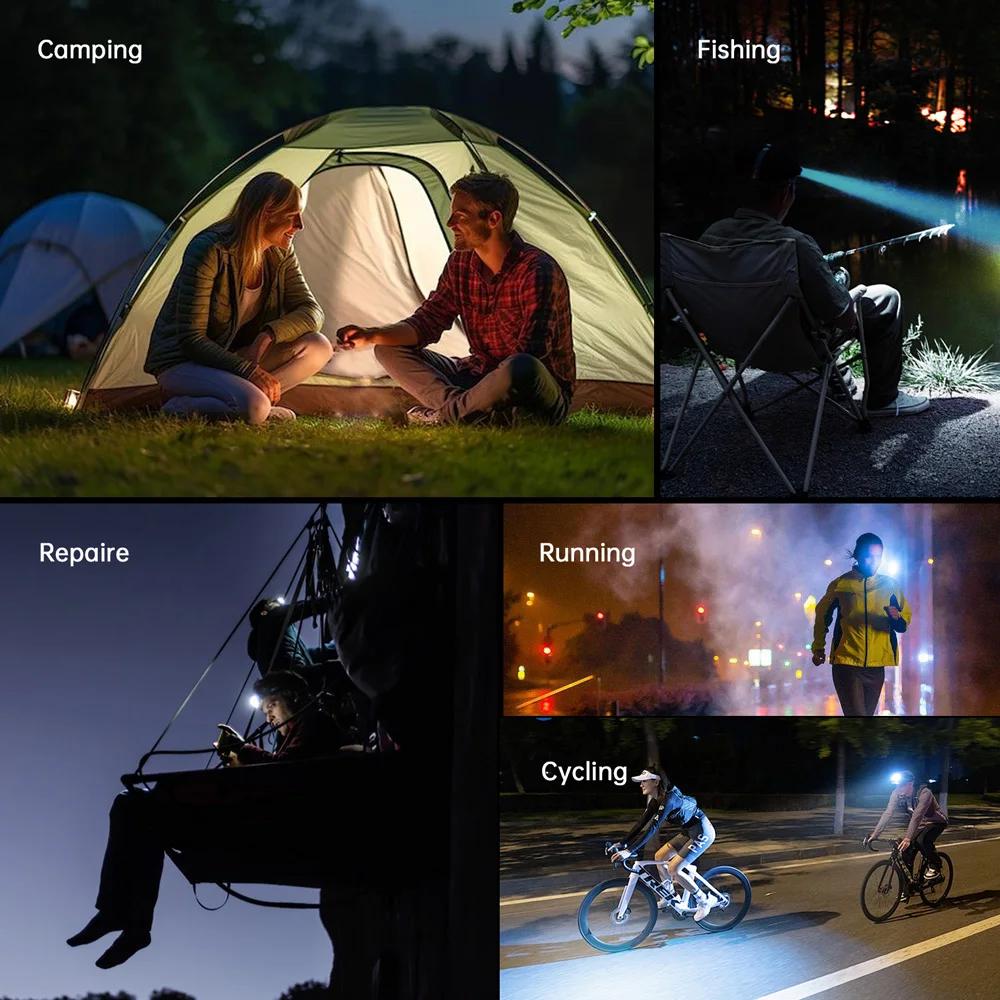 Lampe frontale SOFIRN HS42 2100lm 18650 EDC USB C rechargeable, lampe torche LED SST40 avec aimant p