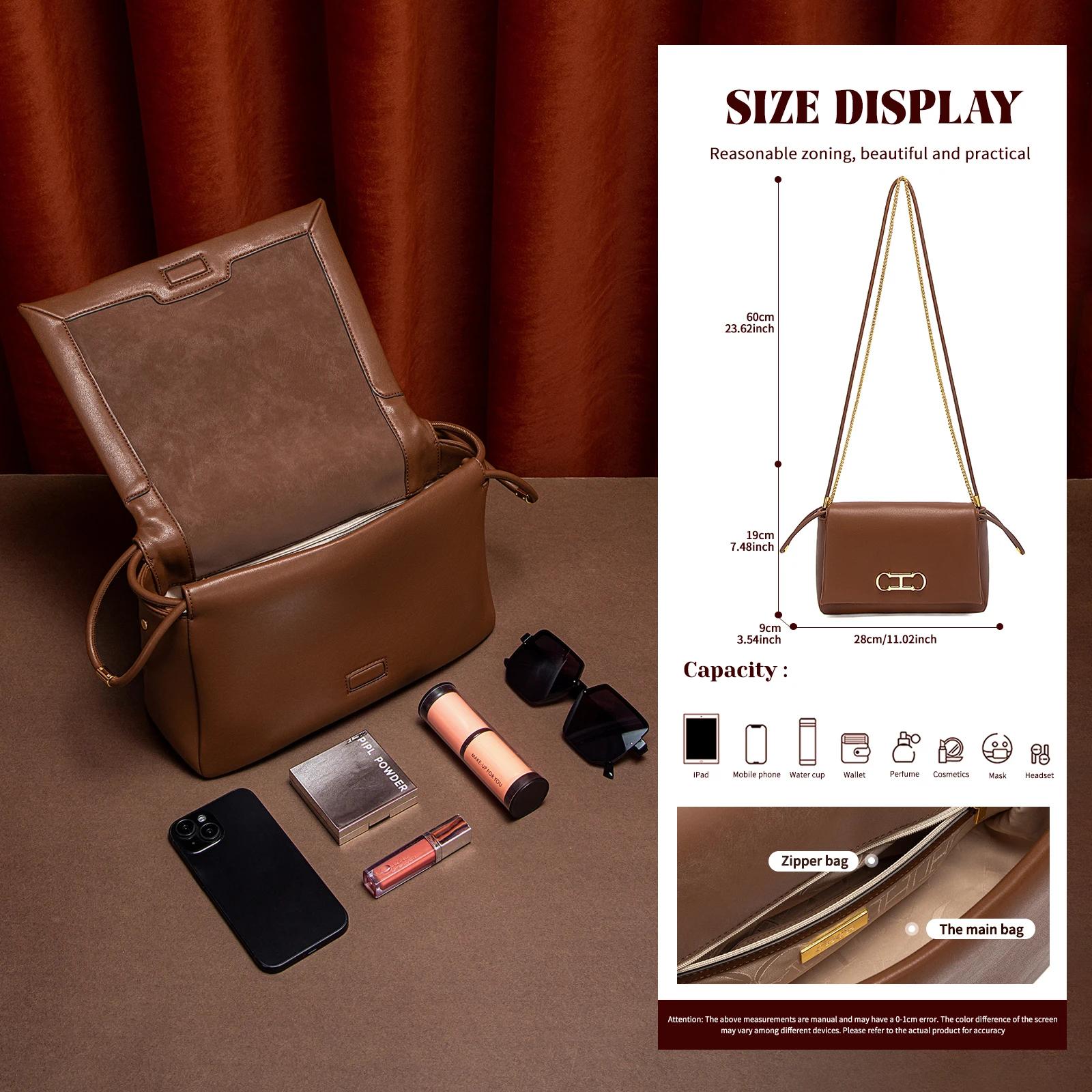 CHCH – sac à main pour chambre simple pour femmes, sac à main beige à rabat pour les déplacements qu