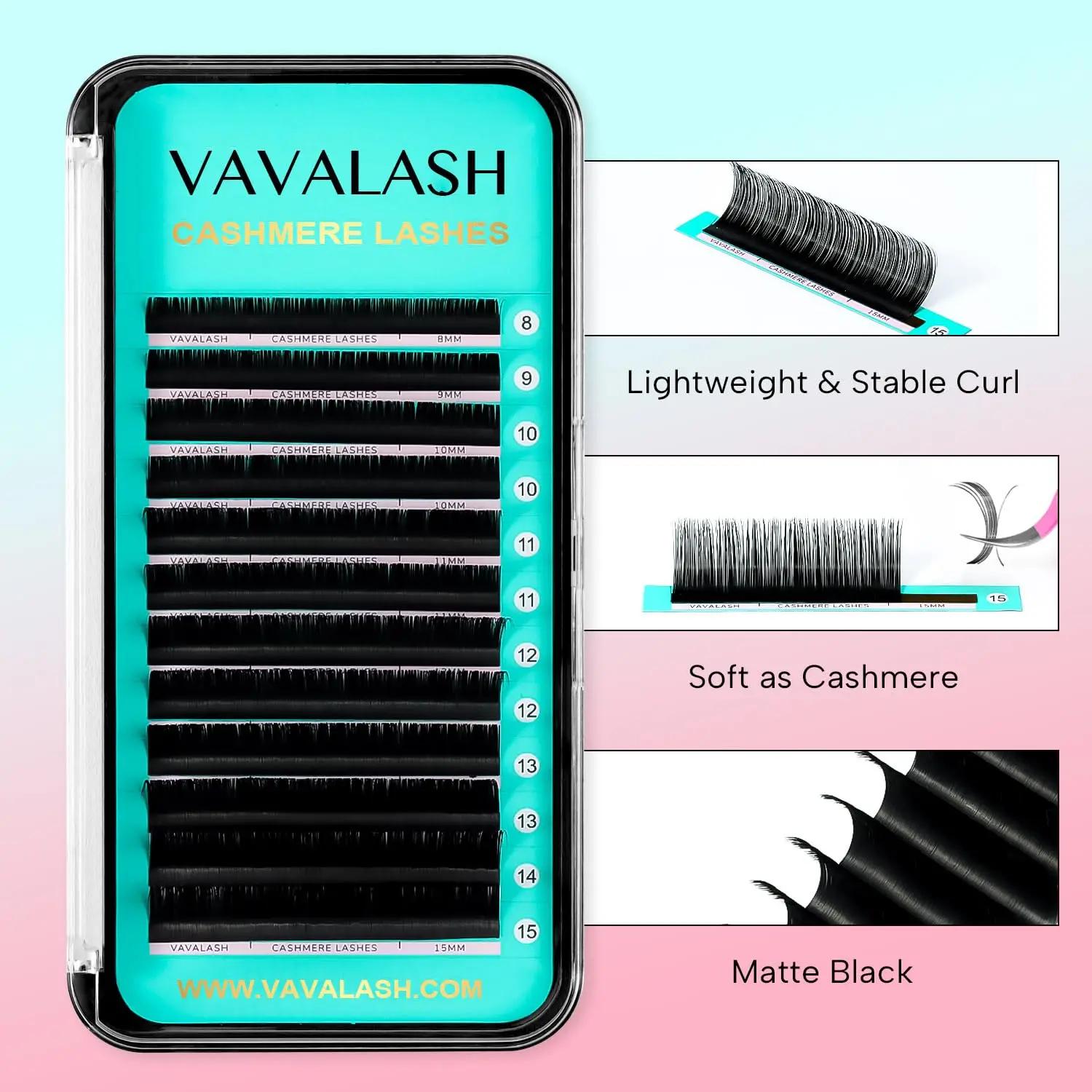 VAVALASH Vente en gros 5 plateaux/ensemble Cils en cachemire Volume naturel Extensions de cils class