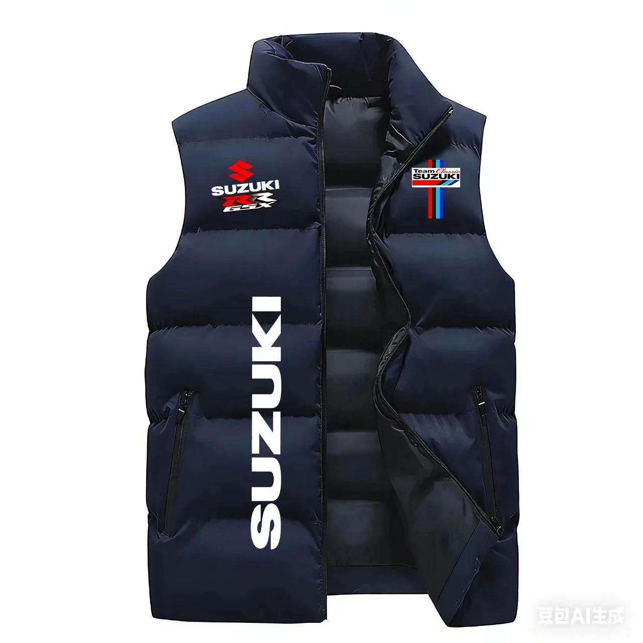 Gilet thermique unisexe avec logo Suzuki 2026 et fermeture éclair, vêtement de sport d'extérieur pou