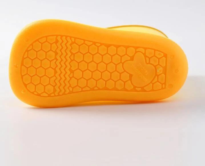 Bottes de pluie imperméables pour enfants, couleur unie, confortables, antidérapantes, durables, pou