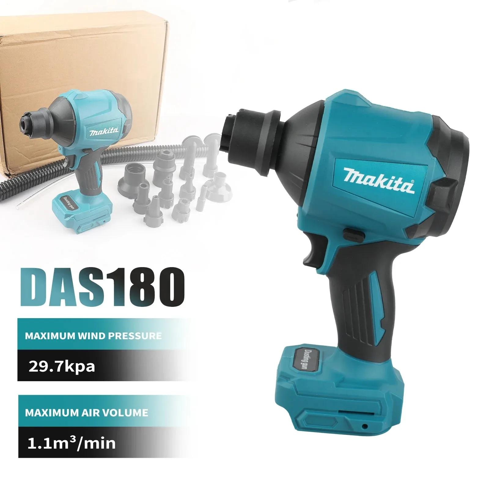 Souffleur d'air sans fil Makita DAS180 18V, machine multifonction pour dépoussiérer avec buse, pisto
