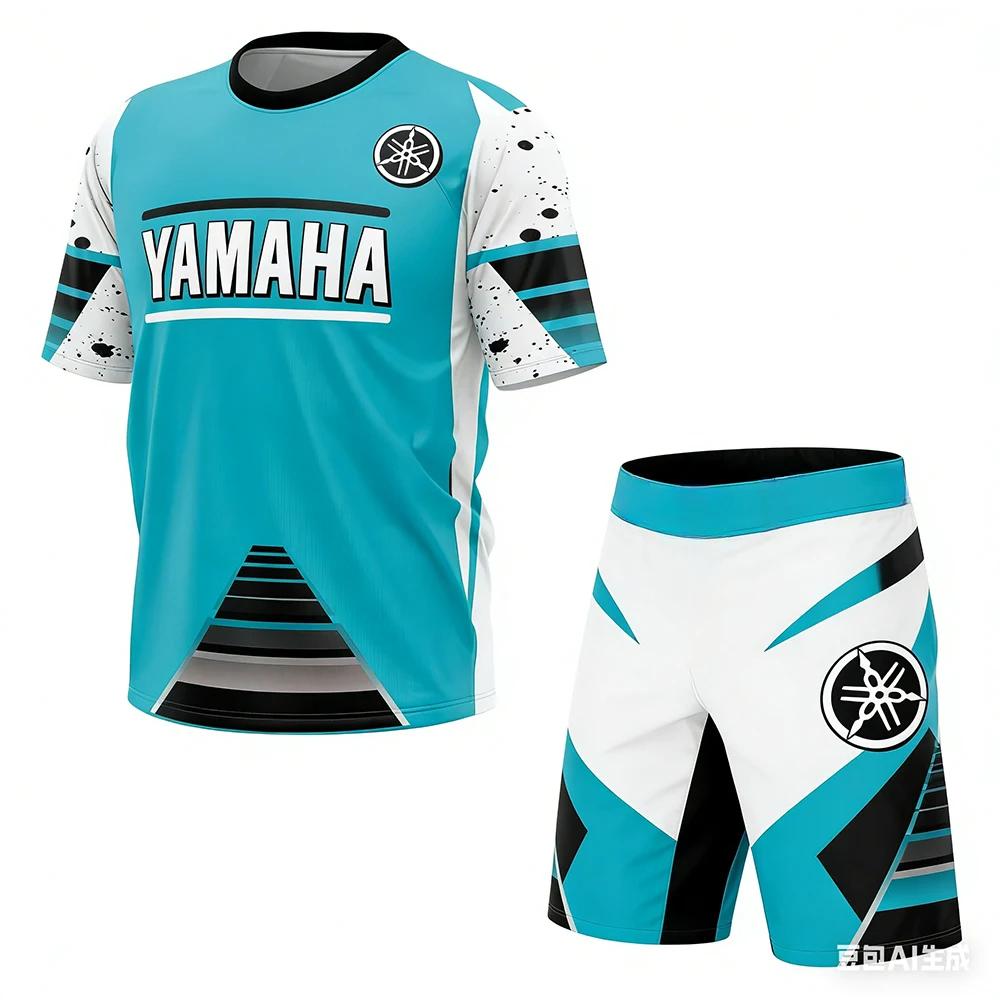 YAMAHA – ensemble de t-shirts de moto pour hommes et femmes, ample, respirant, à séchage rapide, com
