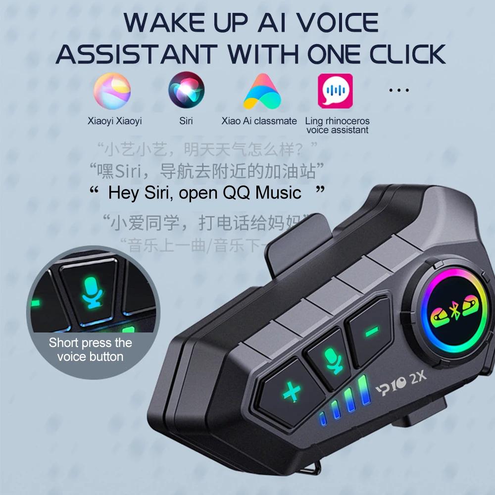 1/2 pièces casque de Moto Bluetooth Interphone casque sans fil Interphone Intercomunicador Moto étan