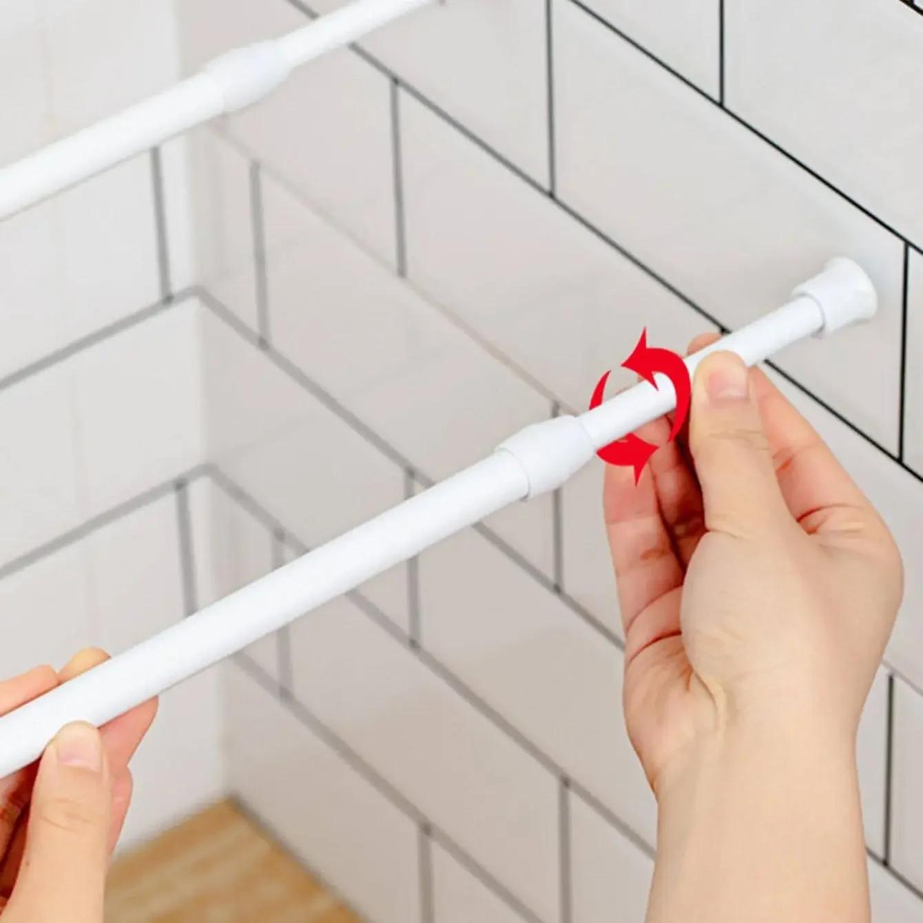 1 pièce-installation de tige télescopique sans poinçonnage mini tige télescopique de stockage multif