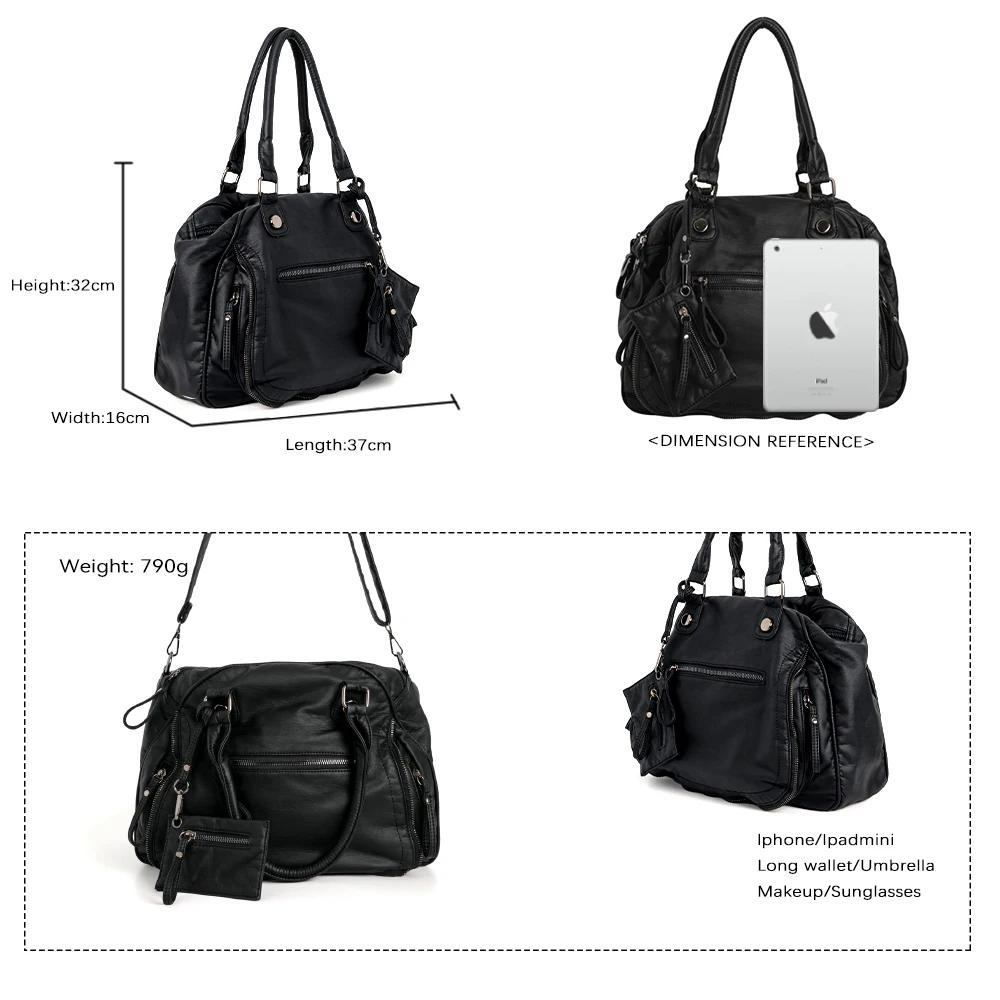 Annmouler – sac à main en cuir PU souple pour femmes, sac Design de marque, grande capacité, fourre-