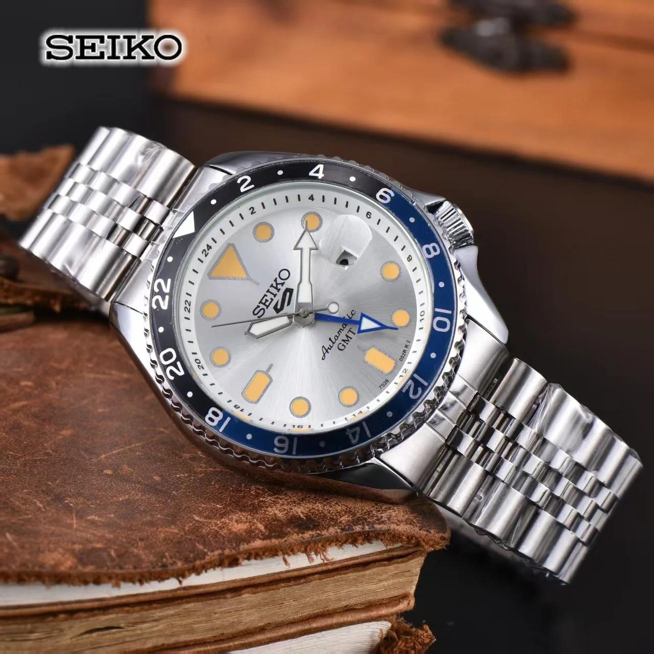 Montre mécanique automatique Seiko pour hommes et femmes, montre de couple, calendrier décontracté e