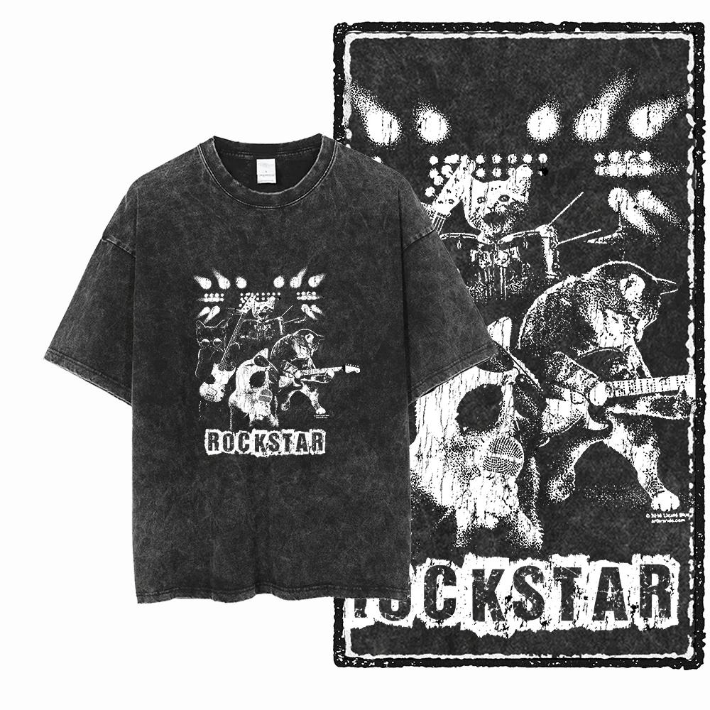 COOLMIND DB 100% coton chat imprimé graphique unisexe chat imprimé hommes t-shirt Cool Streetwear ho