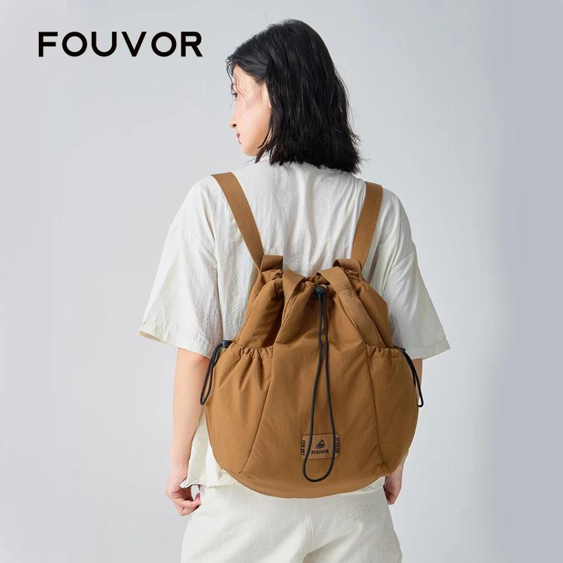 FOUVOR – sac à dos léger pour femmes, sac de voyage multifonctionnel avec cordon de serrage pour ord