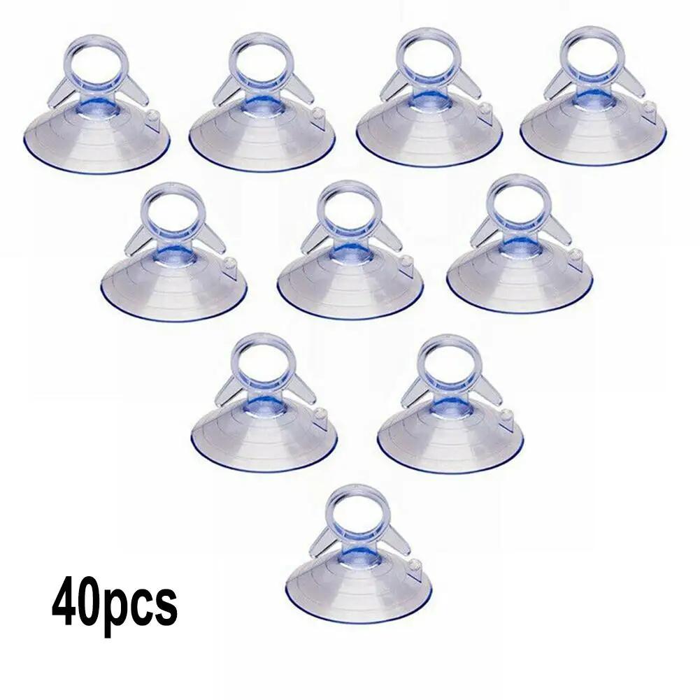 40 pièces 45mm salle de bain toilette ventouse voiture parasol ventouses PVC caoutchouc transparent