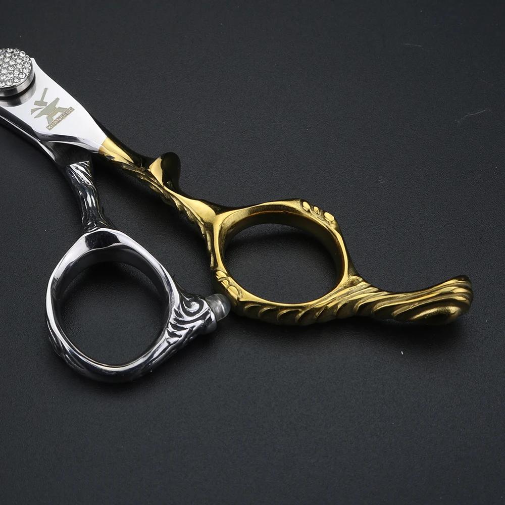 XUANFENG vis diamantées de 6 pouces, ciseaux de coiffeur dorés, outils de coiffure, ciseaux de coupe
