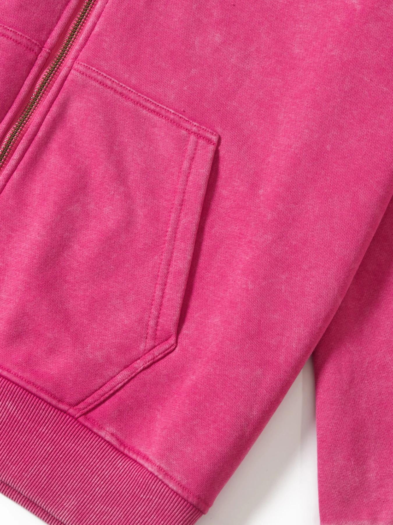 Sweat à capuche délavé pour femmes, couleur unie, 100% coton, Sport décontracté, fermeture éclair, Y